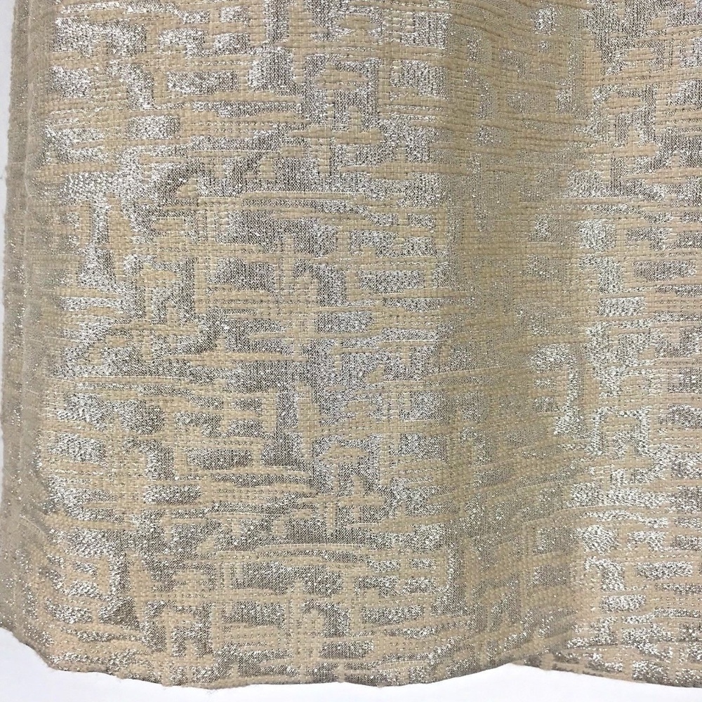 New Loft Pencil Gold Skirt Silver Sparkle Lined - Picture 4 of 7